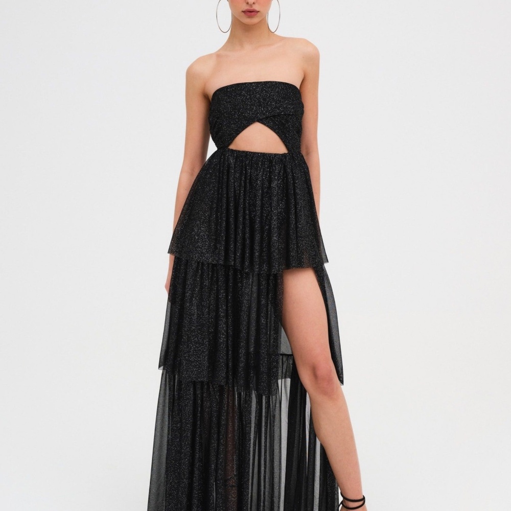 For Love & Lemons Juni Maxi Dress Size SS / Black - Picture 3 of 3